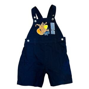 Scooby-Doo Vintage Y2K Blue Cotton Shorts Overalls Size 4T